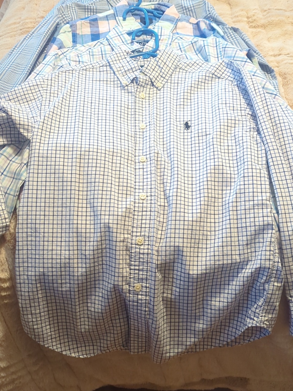 Boys Long Sleeve Spring Button Down Size Medium